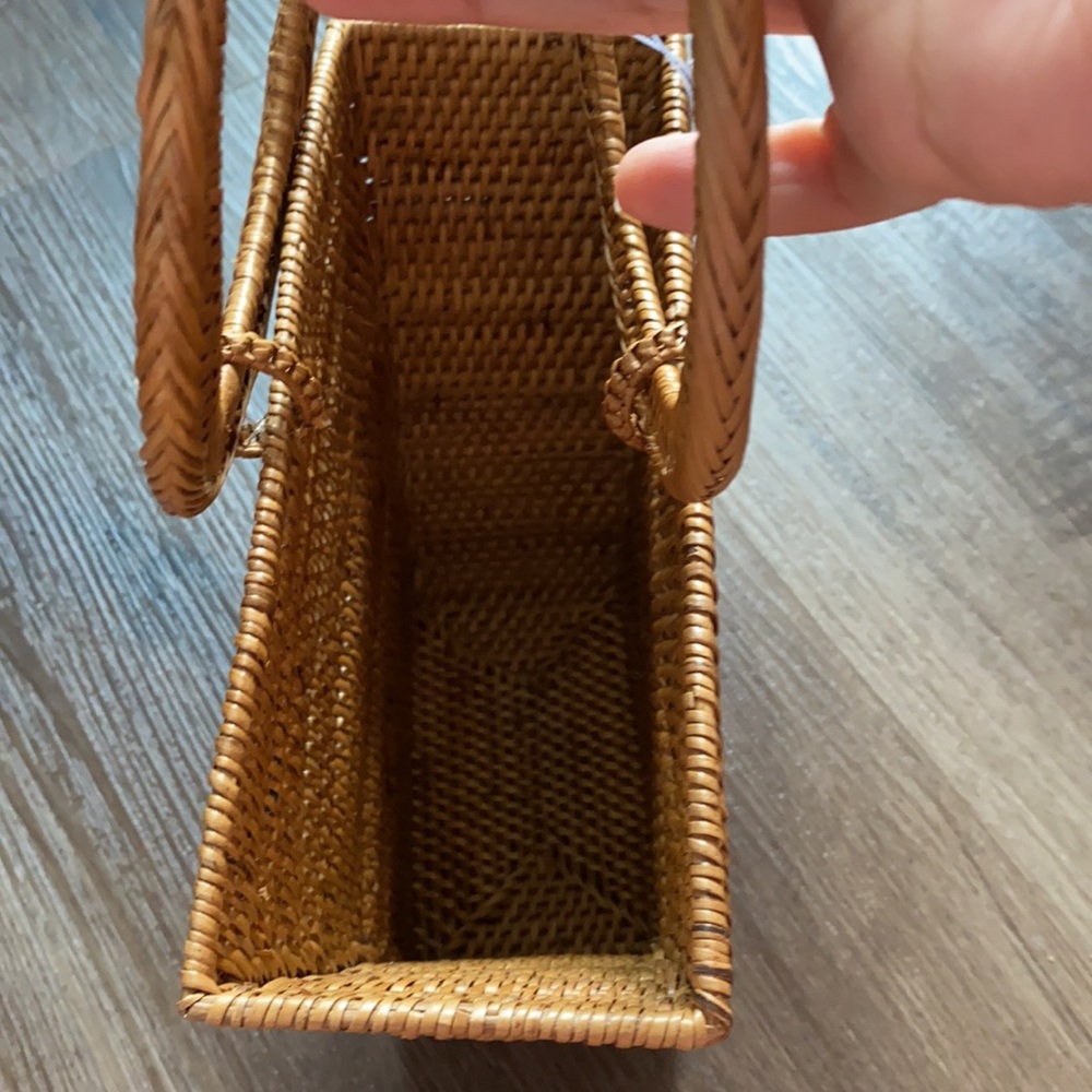 Basket bag summer vacation beach Rattan Bamboo Wicker - Picture 3 of 6